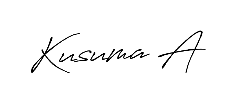 Design your own signature with our free online signature maker. With this signature software, you can create a handwritten (Antro_Vectra_Bolder) signature for name Kusuma A. Kusuma A signature style 7 images and pictures png