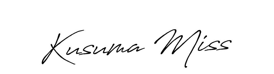 You should practise on your own different ways (Antro_Vectra_Bolder) to write your name (Kusuma Miss) in signature. don't let someone else do it for you. Kusuma Miss signature style 7 images and pictures png