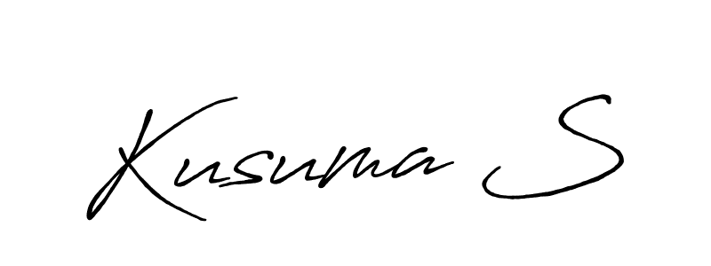 It looks lik you need a new signature style for name Kusuma S. Design unique handwritten (Antro_Vectra_Bolder) signature with our free signature maker in just a few clicks. Kusuma S signature style 7 images and pictures png