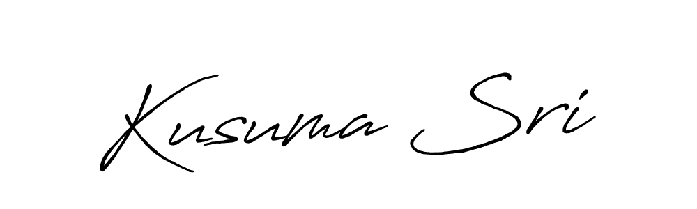 Create a beautiful signature design for name Kusuma Sri. With this signature (Antro_Vectra_Bolder) fonts, you can make a handwritten signature for free. Kusuma Sri signature style 7 images and pictures png