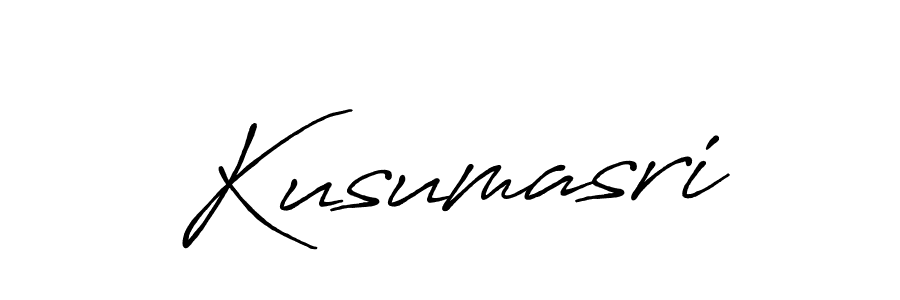 Create a beautiful signature design for name Kusumasri. With this signature (Antro_Vectra_Bolder) fonts, you can make a handwritten signature for free. Kusumasri signature style 7 images and pictures png