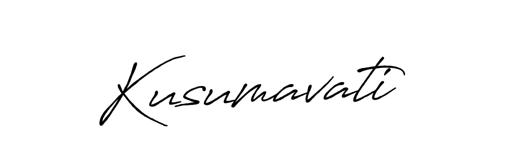 How to make Kusumavati signature? Antro_Vectra_Bolder is a professional autograph style. Create handwritten signature for Kusumavati name. Kusumavati signature style 7 images and pictures png