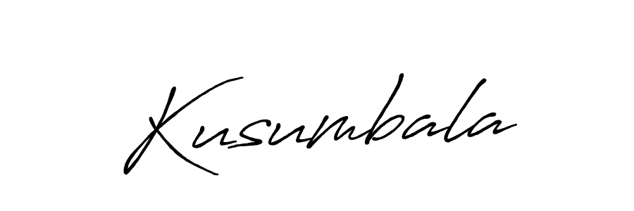 How to make Kusumbala name signature. Use Antro_Vectra_Bolder style for creating short signs online. This is the latest handwritten sign. Kusumbala signature style 7 images and pictures png