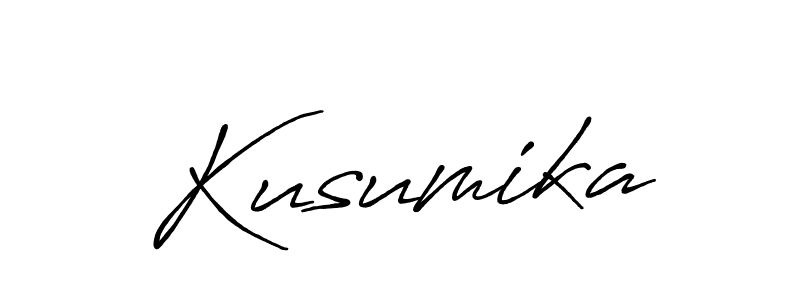 Create a beautiful signature design for name Kusumika. With this signature (Antro_Vectra_Bolder) fonts, you can make a handwritten signature for free. Kusumika signature style 7 images and pictures png
