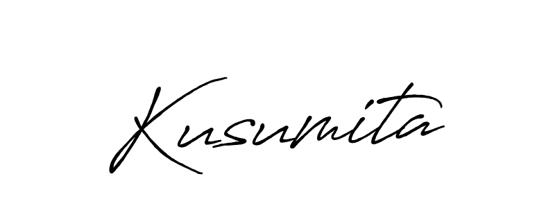 Kusumita stylish signature style. Best Handwritten Sign (Antro_Vectra_Bolder) for my name. Handwritten Signature Collection Ideas for my name Kusumita. Kusumita signature style 7 images and pictures png