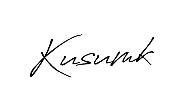 How to make Kusumk name signature. Use Antro_Vectra_Bolder style for creating short signs online. This is the latest handwritten sign. Kusumk signature style 7 images and pictures png