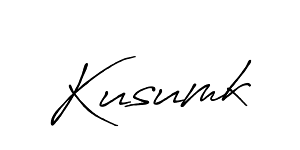 How to make Kusumk name signature. Use Antro_Vectra_Bolder style for creating short signs online. This is the latest handwritten sign. Kusumk signature style 7 images and pictures png