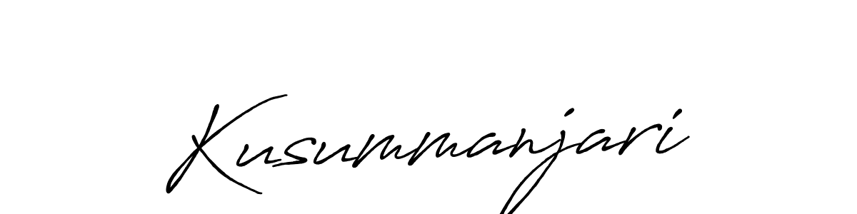 Best and Professional Signature Style for Kusummanjari. Antro_Vectra_Bolder Best Signature Style Collection. Kusummanjari signature style 7 images and pictures png