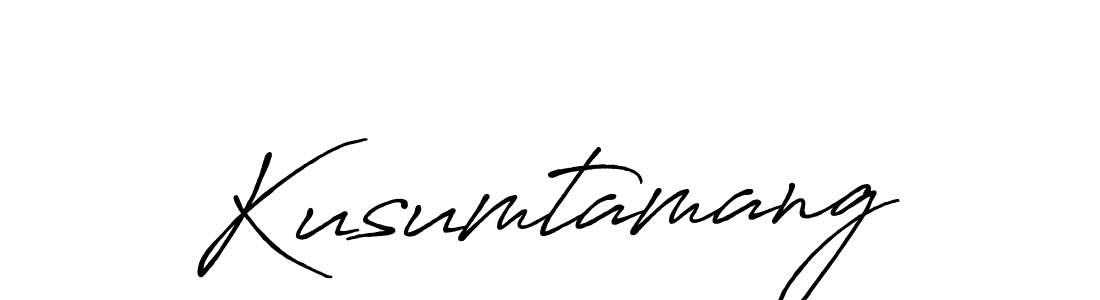 Make a beautiful signature design for name Kusumtamang. With this signature (Antro_Vectra_Bolder) style, you can create a handwritten signature for free. Kusumtamang signature style 7 images and pictures png