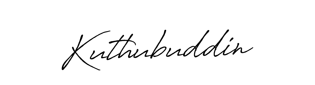 Use a signature maker to create a handwritten signature online. With this signature software, you can design (Antro_Vectra_Bolder) your own signature for name Kuthubuddin. Kuthubuddin signature style 7 images and pictures png