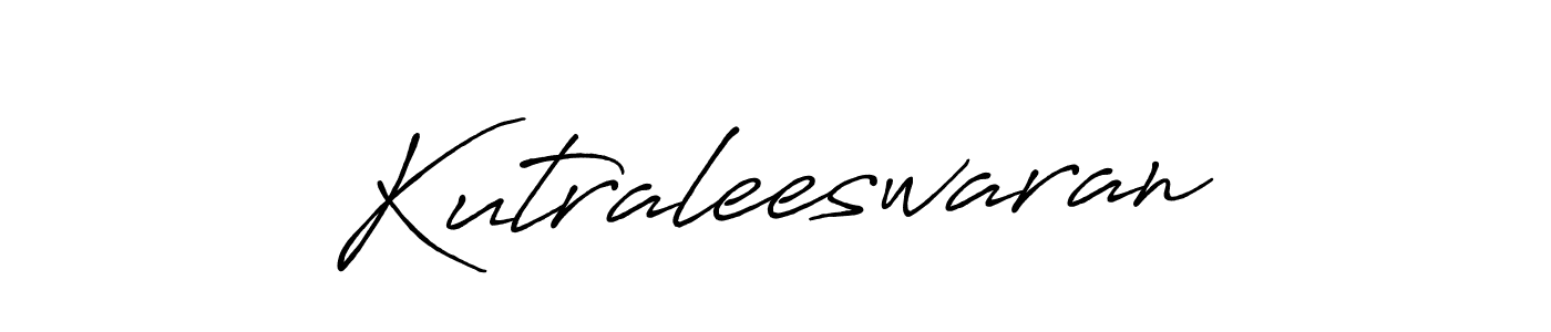 How to make Kutraleeswaran name signature. Use Antro_Vectra_Bolder style for creating short signs online. This is the latest handwritten sign. Kutraleeswaran signature style 7 images and pictures png