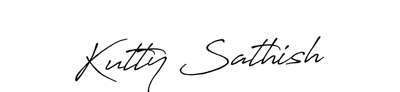 Make a beautiful signature design for name Kutty Sathish. With this signature (Antro_Vectra_Bolder) style, you can create a handwritten signature for free. Kutty Sathish signature style 7 images and pictures png