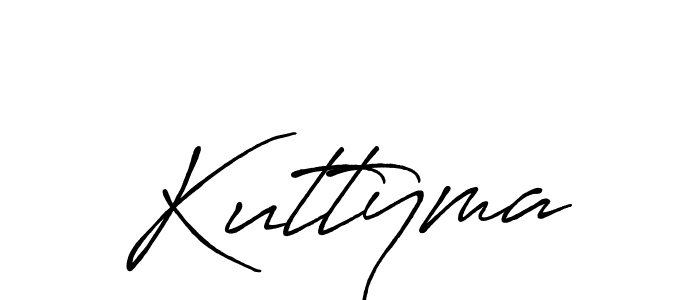 How to make Kuttyma name signature. Use Antro_Vectra_Bolder style for creating short signs online. This is the latest handwritten sign. Kuttyma signature style 7 images and pictures png