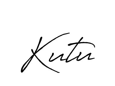 Use a signature maker to create a handwritten signature online. With this signature software, you can design (Antro_Vectra_Bolder) your own signature for name Kutu. Kutu signature style 7 images and pictures png
