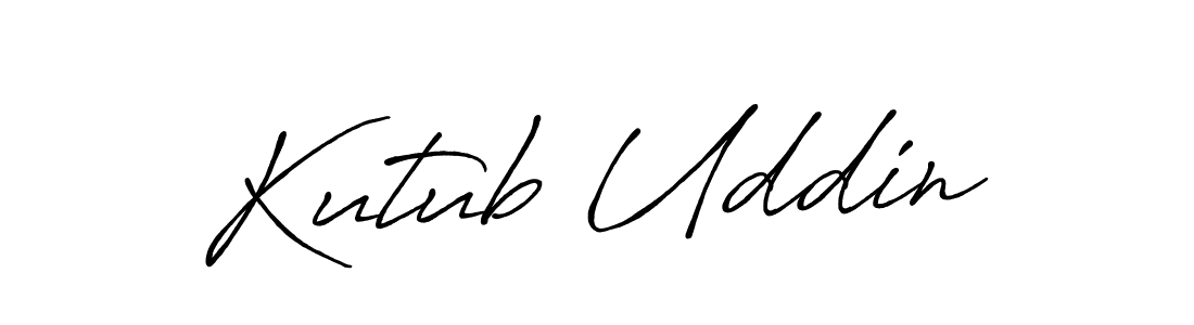 Create a beautiful signature design for name Kutub Uddin. With this signature (Antro_Vectra_Bolder) fonts, you can make a handwritten signature for free. Kutub Uddin signature style 7 images and pictures png