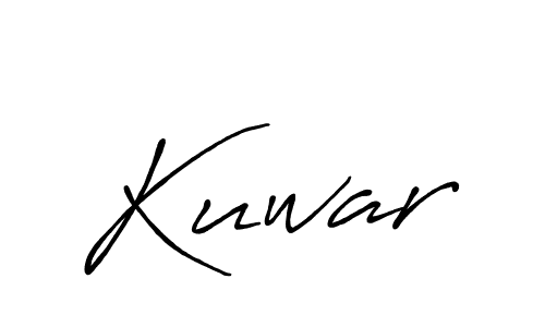 Make a beautiful signature design for name Kuwar. With this signature (Antro_Vectra_Bolder) style, you can create a handwritten signature for free. Kuwar signature style 7 images and pictures png