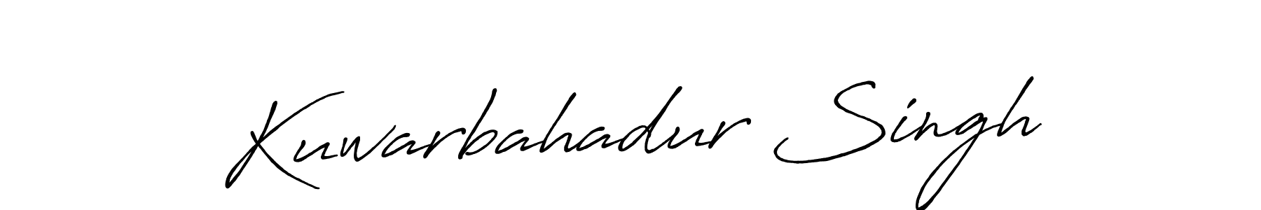 Create a beautiful signature design for name Kuwarbahadur Singh. With this signature (Antro_Vectra_Bolder) fonts, you can make a handwritten signature for free. Kuwarbahadur Singh signature style 7 images and pictures png