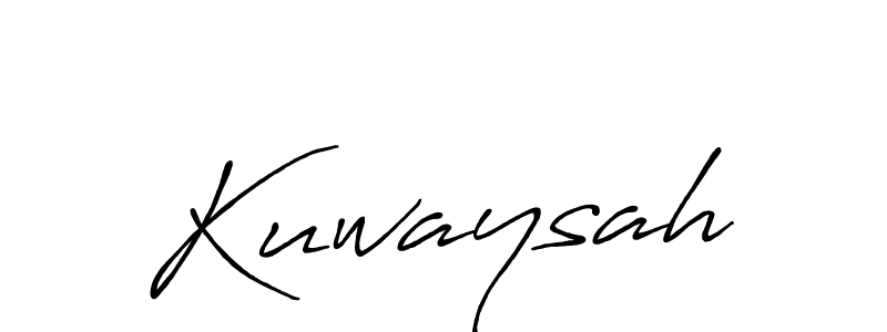 Create a beautiful signature design for name Kuwaysah. With this signature (Antro_Vectra_Bolder) fonts, you can make a handwritten signature for free. Kuwaysah signature style 7 images and pictures png