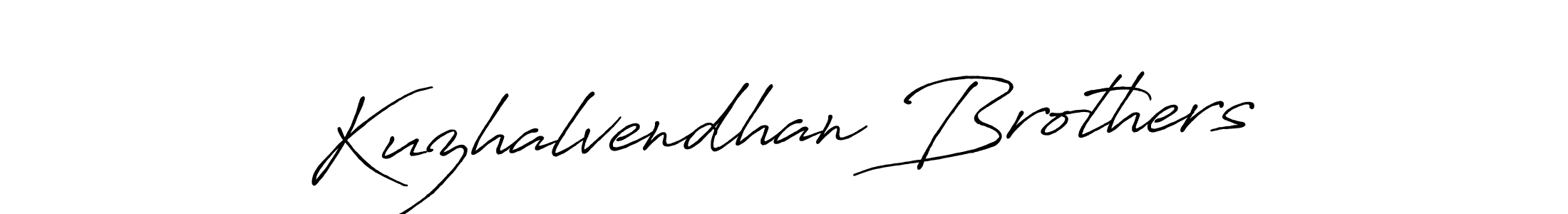 The best way (Antro_Vectra_Bolder) to make a short signature is to pick only two or three words in your name. The name Kuzhalvendhan Brothers include a total of six letters. For converting this name. Kuzhalvendhan Brothers signature style 7 images and pictures png