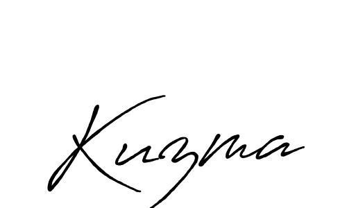 How to make Kuzma name signature. Use Antro_Vectra_Bolder style for creating short signs online. This is the latest handwritten sign. Kuzma signature style 7 images and pictures png