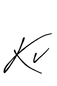 How to make Kv name signature. Use Antro_Vectra_Bolder style for creating short signs online. This is the latest handwritten sign. Kv signature style 7 images and pictures png