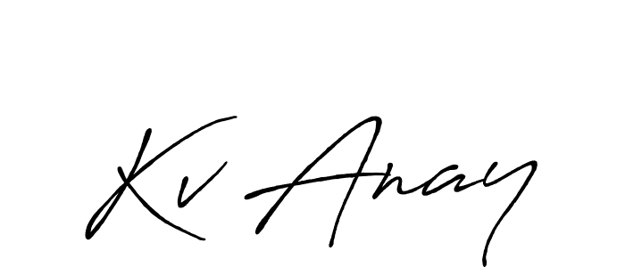 Similarly Antro_Vectra_Bolder is the best handwritten signature design. Signature creator online .You can use it as an online autograph creator for name Kv Anay. Kv Anay signature style 7 images and pictures png