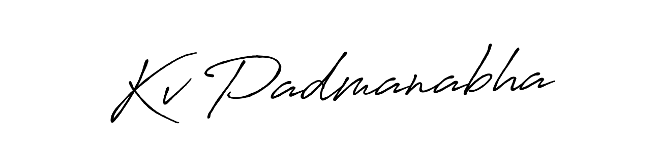 Use a signature maker to create a handwritten signature online. With this signature software, you can design (Antro_Vectra_Bolder) your own signature for name Kv Padmanabha. Kv Padmanabha signature style 7 images and pictures png