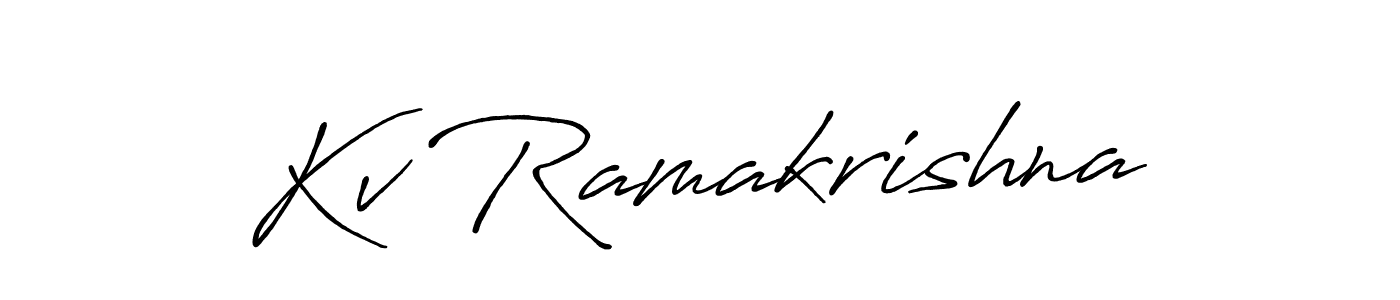 How to make Kv Ramakrishna signature? Antro_Vectra_Bolder is a professional autograph style. Create handwritten signature for Kv Ramakrishna name. Kv Ramakrishna signature style 7 images and pictures png