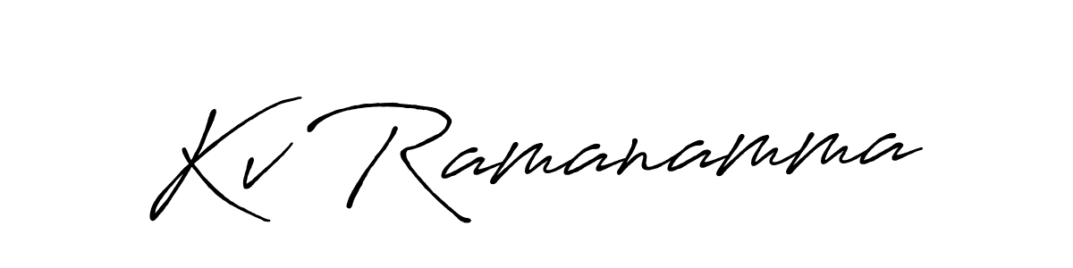 Design your own signature with our free online signature maker. With this signature software, you can create a handwritten (Antro_Vectra_Bolder) signature for name Kv Ramanamma. Kv Ramanamma signature style 7 images and pictures png