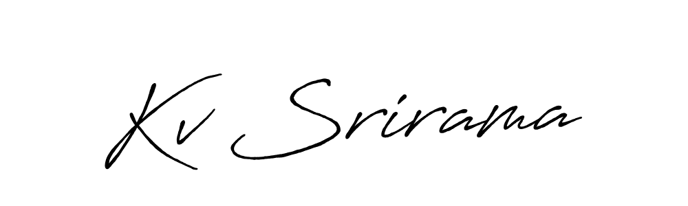 Make a beautiful signature design for name Kv Srirama. With this signature (Antro_Vectra_Bolder) style, you can create a handwritten signature for free. Kv Srirama signature style 7 images and pictures png