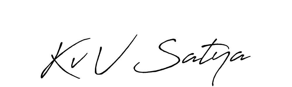 Make a beautiful signature design for name Kv V Satya. Use this online signature maker to create a handwritten signature for free. Kv V Satya signature style 7 images and pictures png
