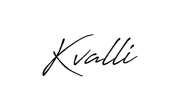 Design your own signature with our free online signature maker. With this signature software, you can create a handwritten (Antro_Vectra_Bolder) signature for name Kvalli. Kvalli signature style 7 images and pictures png