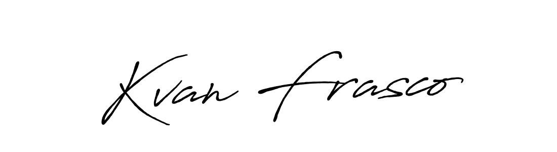 The best way (Antro_Vectra_Bolder) to make a short signature is to pick only two or three words in your name. The name Kvan Frasco include a total of six letters. For converting this name. Kvan Frasco signature style 7 images and pictures png