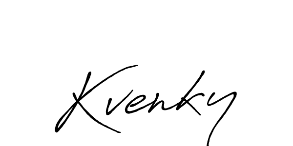 Kvenky stylish signature style. Best Handwritten Sign (Antro_Vectra_Bolder) for my name. Handwritten Signature Collection Ideas for my name Kvenky. Kvenky signature style 7 images and pictures png