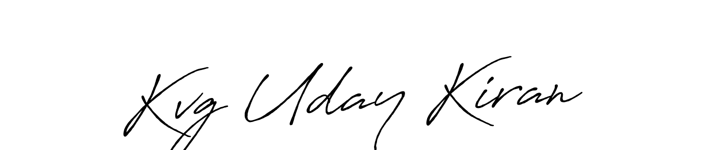 Use a signature maker to create a handwritten signature online. With this signature software, you can design (Antro_Vectra_Bolder) your own signature for name Kvg Uday Kiran. Kvg Uday Kiran signature style 7 images and pictures png