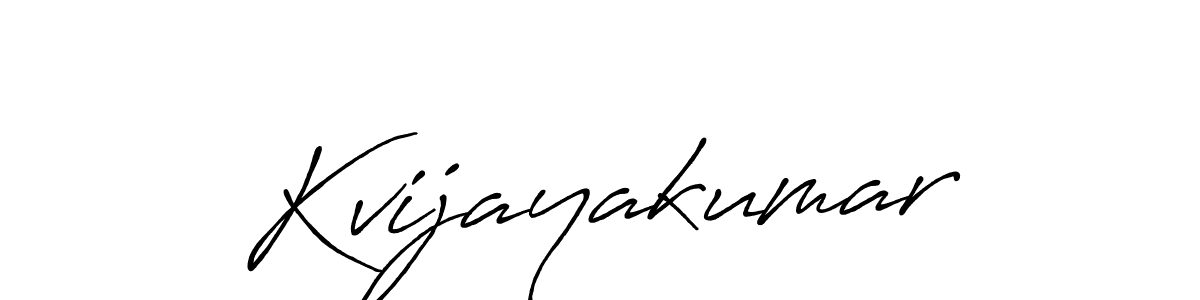 Also we have Kvijayakumar name is the best signature style. Create professional handwritten signature collection using Antro_Vectra_Bolder autograph style. Kvijayakumar signature style 7 images and pictures png