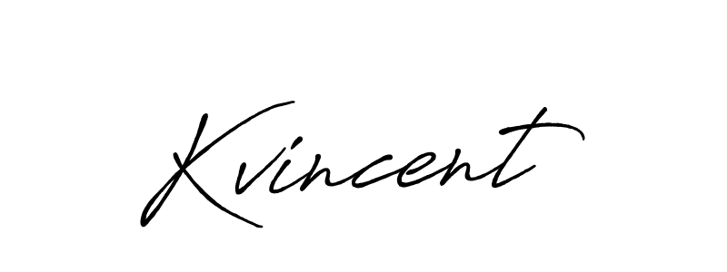 Make a beautiful signature design for name Kvincent. With this signature (Antro_Vectra_Bolder) style, you can create a handwritten signature for free. Kvincent signature style 7 images and pictures png