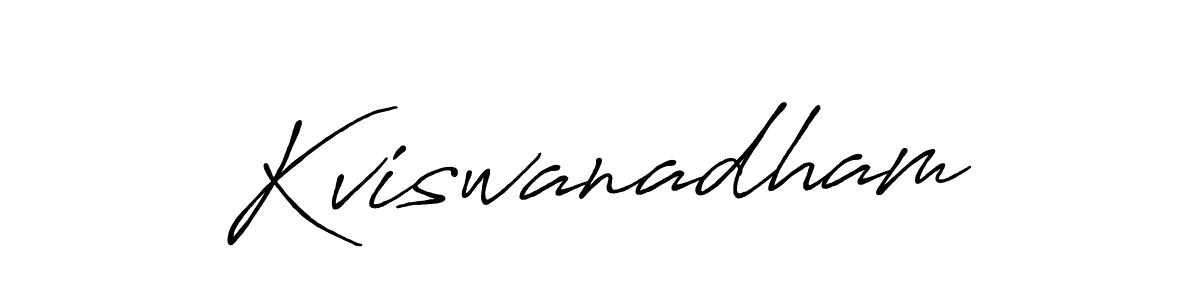 Make a beautiful signature design for name Kviswanadham. With this signature (Antro_Vectra_Bolder) style, you can create a handwritten signature for free. Kviswanadham signature style 7 images and pictures png