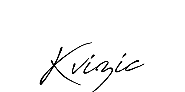 How to make Kvizic name signature. Use Antro_Vectra_Bolder style for creating short signs online. This is the latest handwritten sign. Kvizic signature style 7 images and pictures png