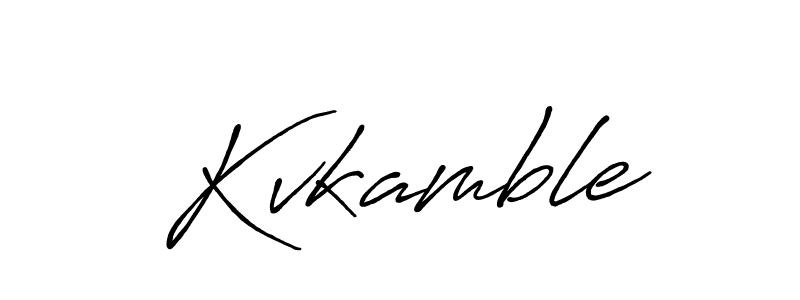 Make a beautiful signature design for name Kvkamble. With this signature (Antro_Vectra_Bolder) style, you can create a handwritten signature for free. Kvkamble signature style 7 images and pictures png