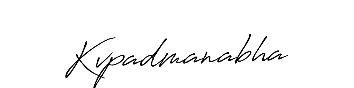 Kvpadmanabha stylish signature style. Best Handwritten Sign (Antro_Vectra_Bolder) for my name. Handwritten Signature Collection Ideas for my name Kvpadmanabha. Kvpadmanabha signature style 7 images and pictures png