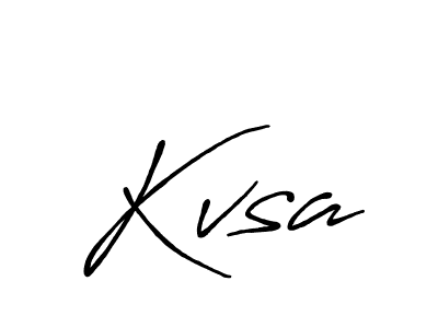 Kvsa stylish signature style. Best Handwritten Sign (Antro_Vectra_Bolder) for my name. Handwritten Signature Collection Ideas for my name Kvsa. Kvsa signature style 7 images and pictures png