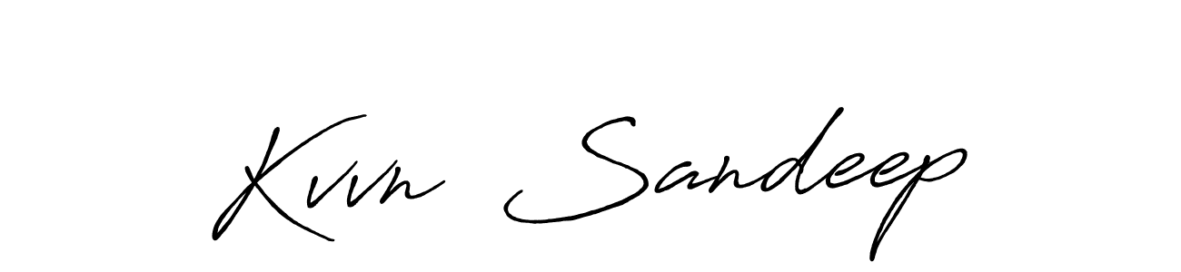 How to make Kvvn  Sandeep name signature. Use Antro_Vectra_Bolder style for creating short signs online. This is the latest handwritten sign. Kvvn  Sandeep signature style 7 images and pictures png