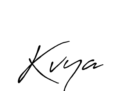 Also we have Kvya name is the best signature style. Create professional handwritten signature collection using Antro_Vectra_Bolder autograph style. Kvya signature style 7 images and pictures png