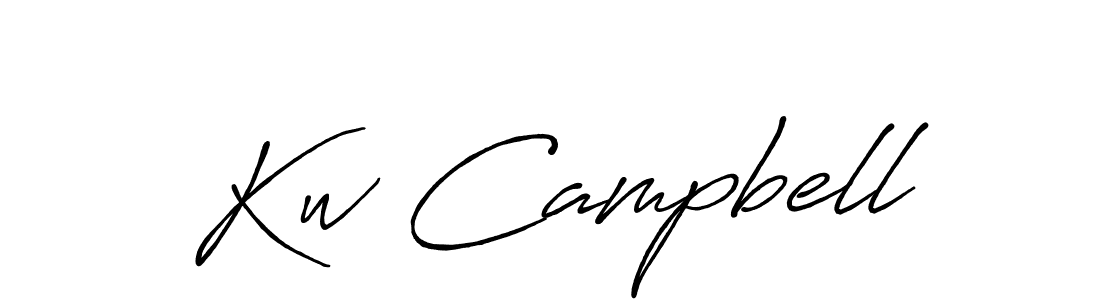 Create a beautiful signature design for name Kw Campbell. With this signature (Antro_Vectra_Bolder) fonts, you can make a handwritten signature for free. Kw Campbell signature style 7 images and pictures png