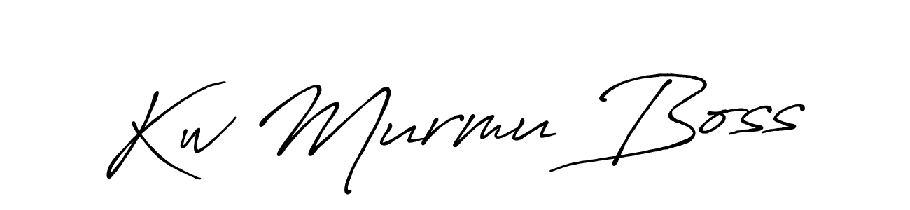 You should practise on your own different ways (Antro_Vectra_Bolder) to write your name (Kw Murmu Boss) in signature. don't let someone else do it for you. Kw Murmu Boss signature style 7 images and pictures png