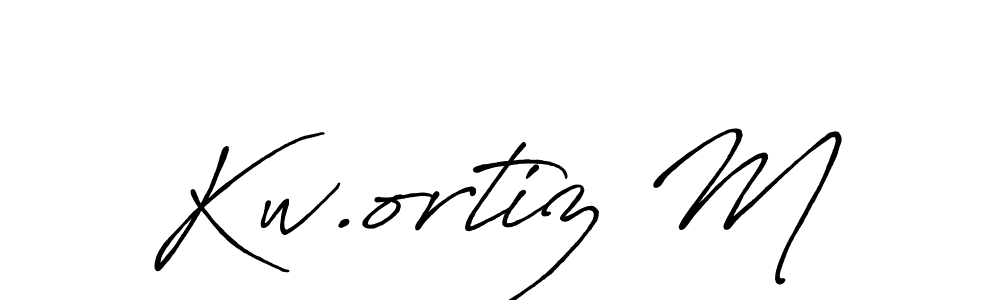 Create a beautiful signature design for name Kw.ortiz M. With this signature (Antro_Vectra_Bolder) fonts, you can make a handwritten signature for free. Kw.ortiz M signature style 7 images and pictures png