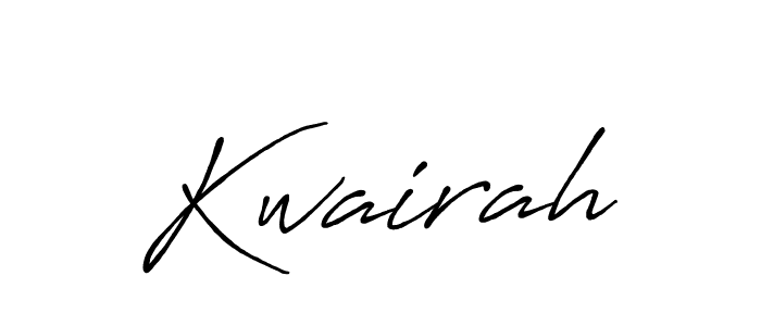 Design your own signature with our free online signature maker. With this signature software, you can create a handwritten (Antro_Vectra_Bolder) signature for name Kwairah. Kwairah signature style 7 images and pictures png