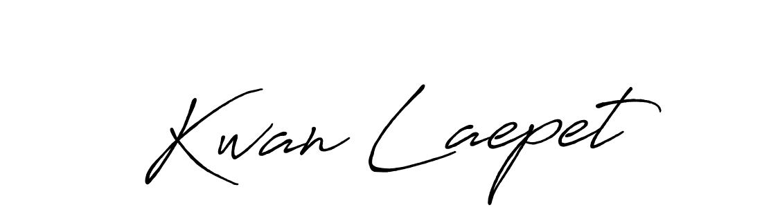 How to make Kwan Laepet name signature. Use Antro_Vectra_Bolder style for creating short signs online. This is the latest handwritten sign. Kwan Laepet signature style 7 images and pictures png