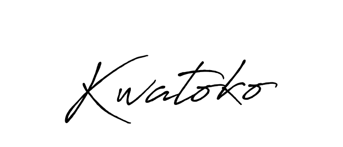 Once you've used our free online signature maker to create your best signature Antro_Vectra_Bolder style, it's time to enjoy all of the benefits that Kwatoko name signing documents. Kwatoko signature style 7 images and pictures png